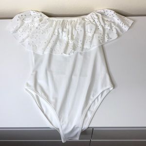 white off shoulder bodysuit